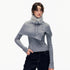 STRIKE_A_POSE_Gray_Cable_Knit_Fur_Collar_Cape_Two_Piece_Women&