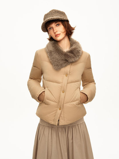 STRIKE A POSE Hoodless 90 Percent White Duck Down Warm Women&