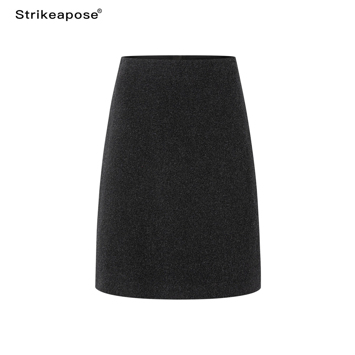 STRIKE_A_POSE_Irregular_Hem_Woven_Low_Waist_Wool_Blend_Straight_Women&