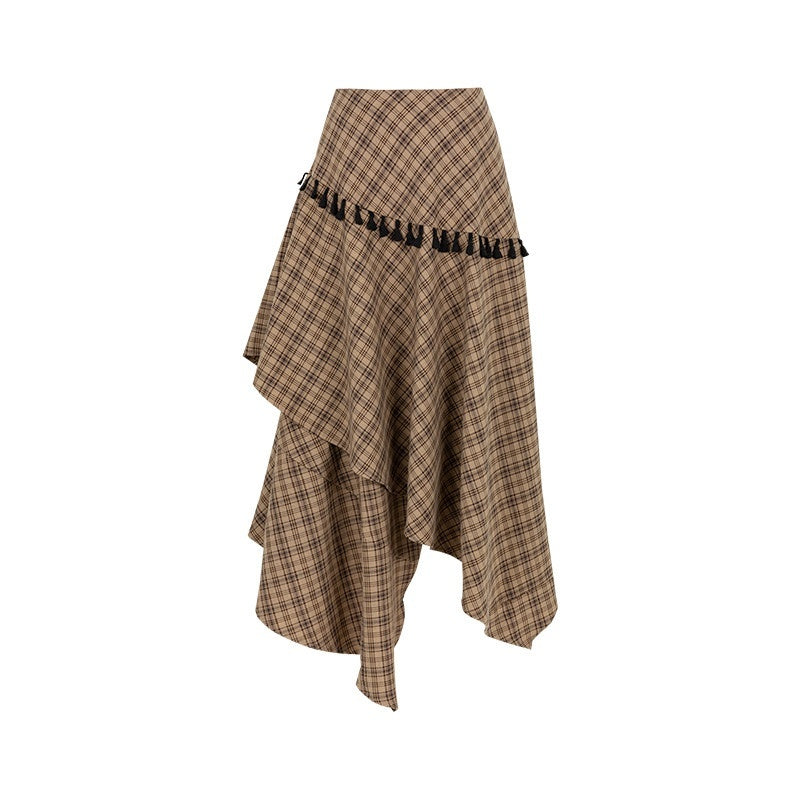 STRIKE_A_POSE_Irregular_Plaid_Asymmetrical_High_Waist_Women&