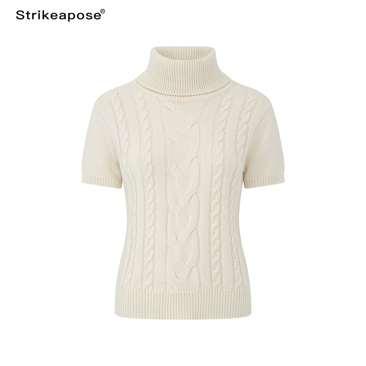 STRIKE_A_POSE_Jacquard_Cable_Knit_Short_Sleeve_Women&