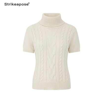 STRIKE_A_POSE_Jacquard_Cable_Knit_Short_Sleeve_Women&