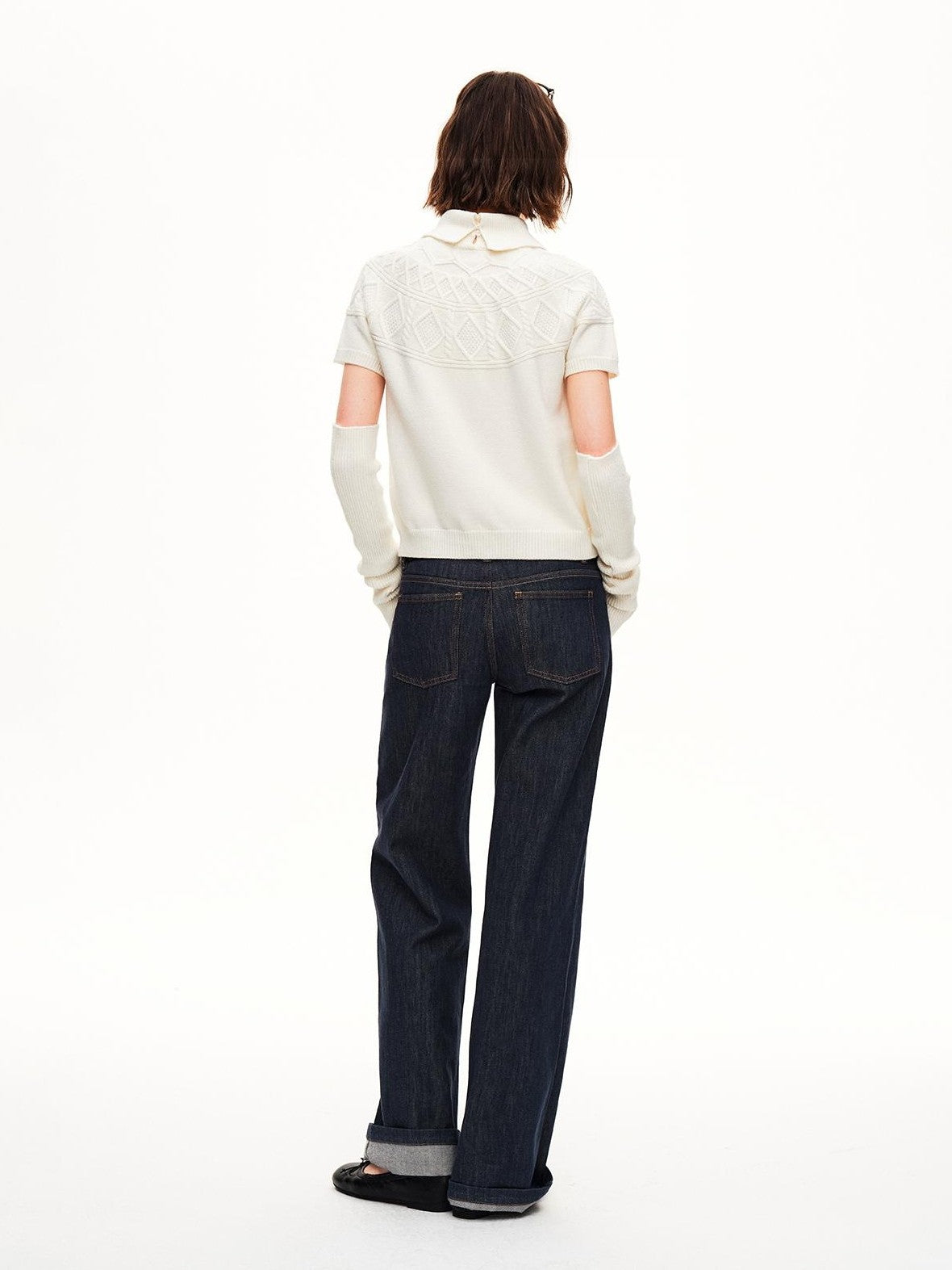 STRIKE A POSE Jacquard Raglan Sleeve Slim Fit Women&