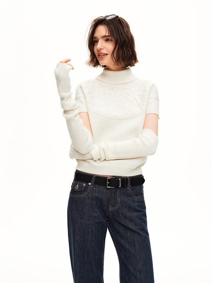 STRIKE A POSE Jacquard Raglan Sleeve Slim Fit Women&