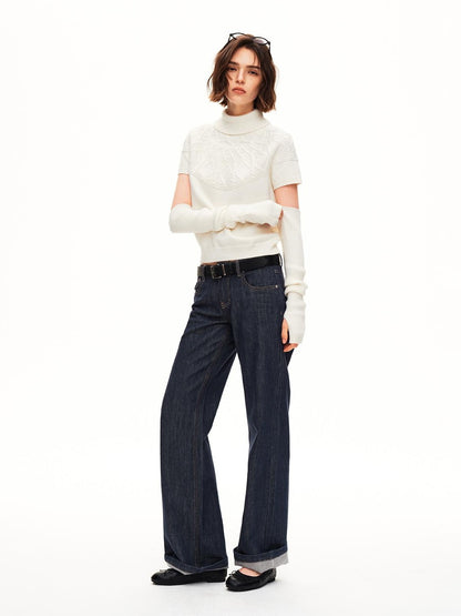 STRIKE A POSE Jacquard Raglan Sleeve Slim Fit Women&