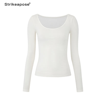 STRIKE_A_POSE_Knit_U_Neck_Slim_Fit_Wool_Women&