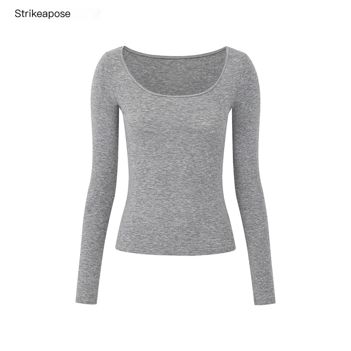STRIKE_A_POSE_Knit_U_Neck_Slim_Fit_Wool_Women&