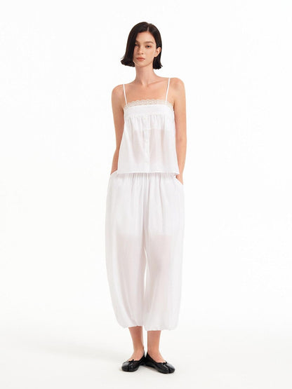 STRIKE A POSE Lace Trim Gathered A Line Babydoll Women&