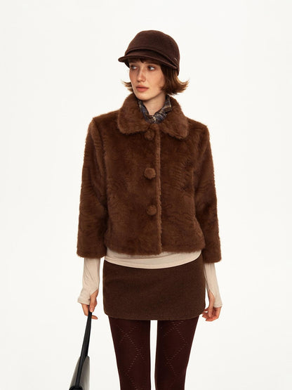 STRIKE A POSE Lapel Collar Three Quarter Sleeve Cropped Women&