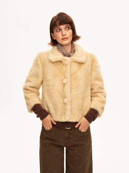 STRIKE A POSE Lapel Collar Three Quarter Sleeve Cropped Women&
