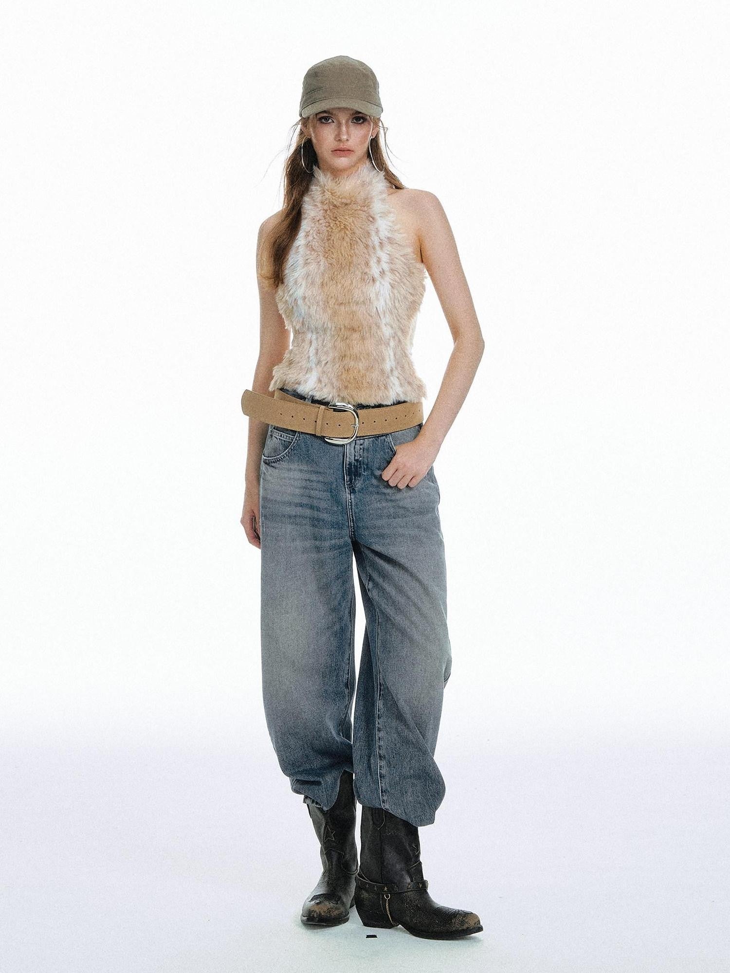 STRIKE A POSE Leopard Print Halter Neck Cropped Slim Women&