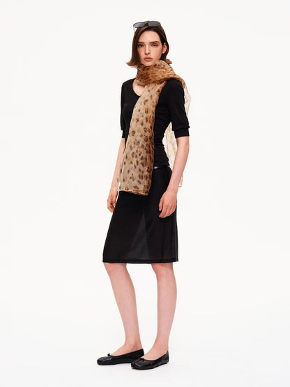 STRIKE A POSE Leopard Print Overlock Hem Women&