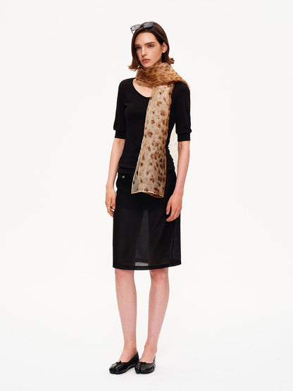 STRIKE A POSE Leopard Print Overlock Hem Women&