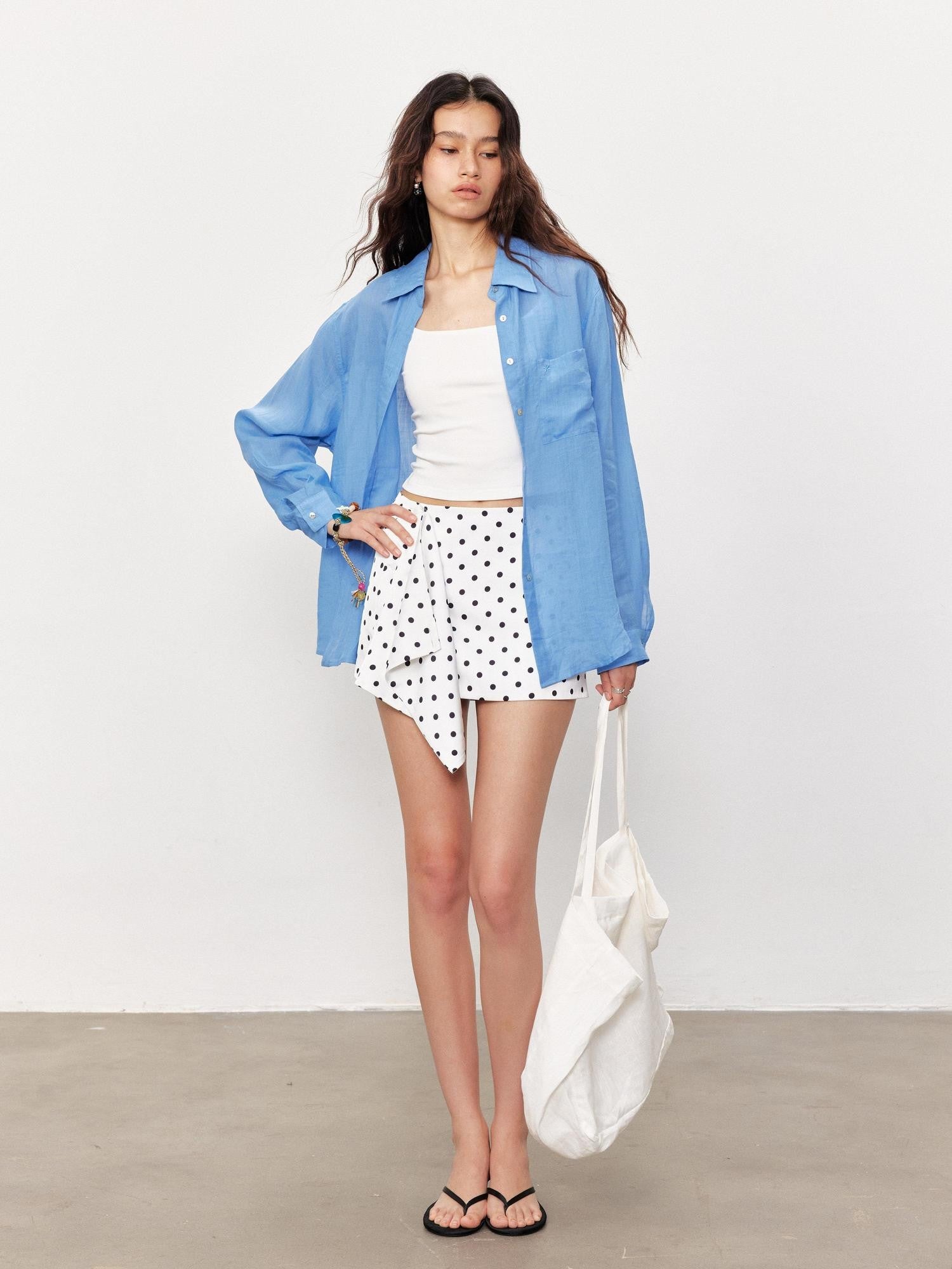 STRIKE A POSE Loose Fit Turndown Collar Uv Protection Women&