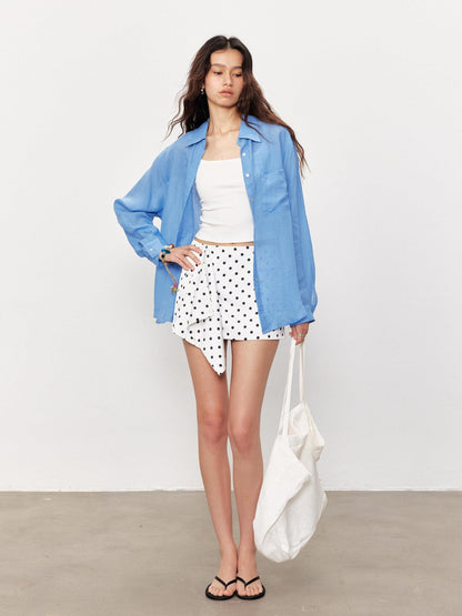 STRIKE A POSE Loose Fit Turndown Collar Uv Protection Women&