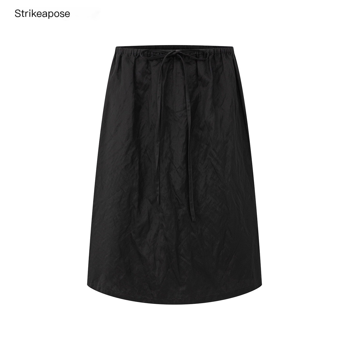 STRIKE_A_POSE_Metallic_Textured_Pleated_Drawstring_Women&