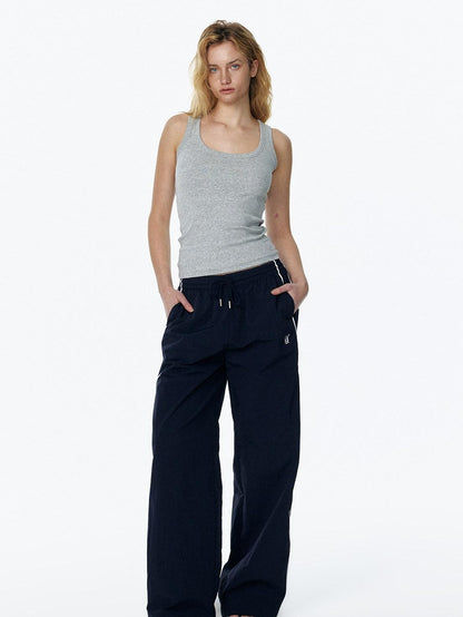 STRIKE A POSE Navy Colorblock Drapey Cargo Slight Flare Women&