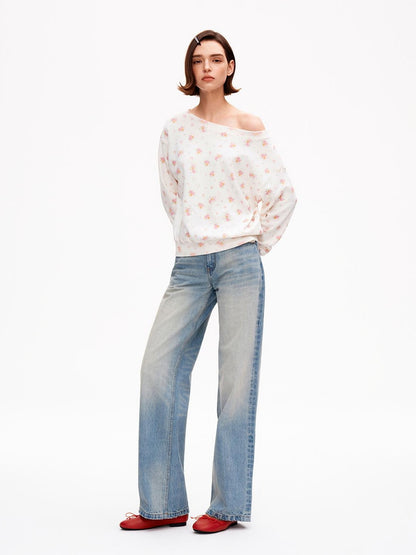 STRIKE A POSE Ombre Washed Distressed Low Rise Women&