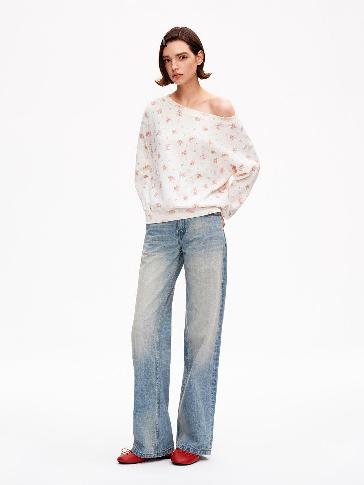 STRIKE A POSE One Shoulder Floral Print Women&