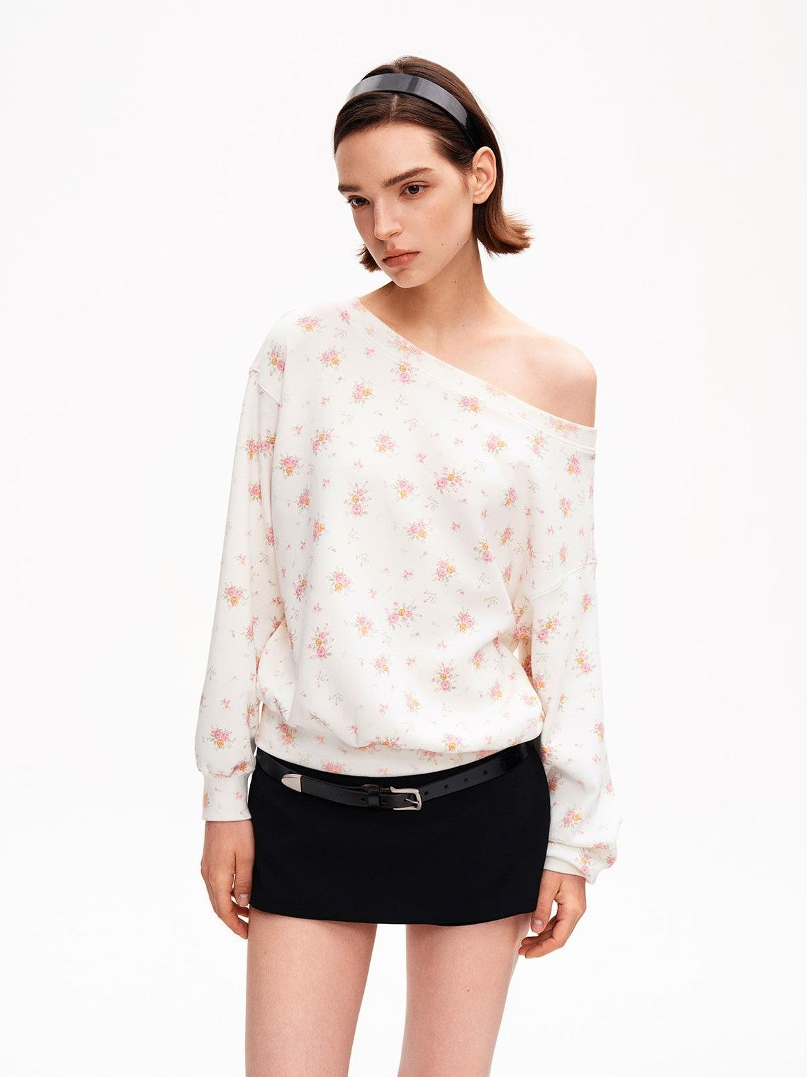 STRIKE A POSE One Shoulder Floral Print Women&