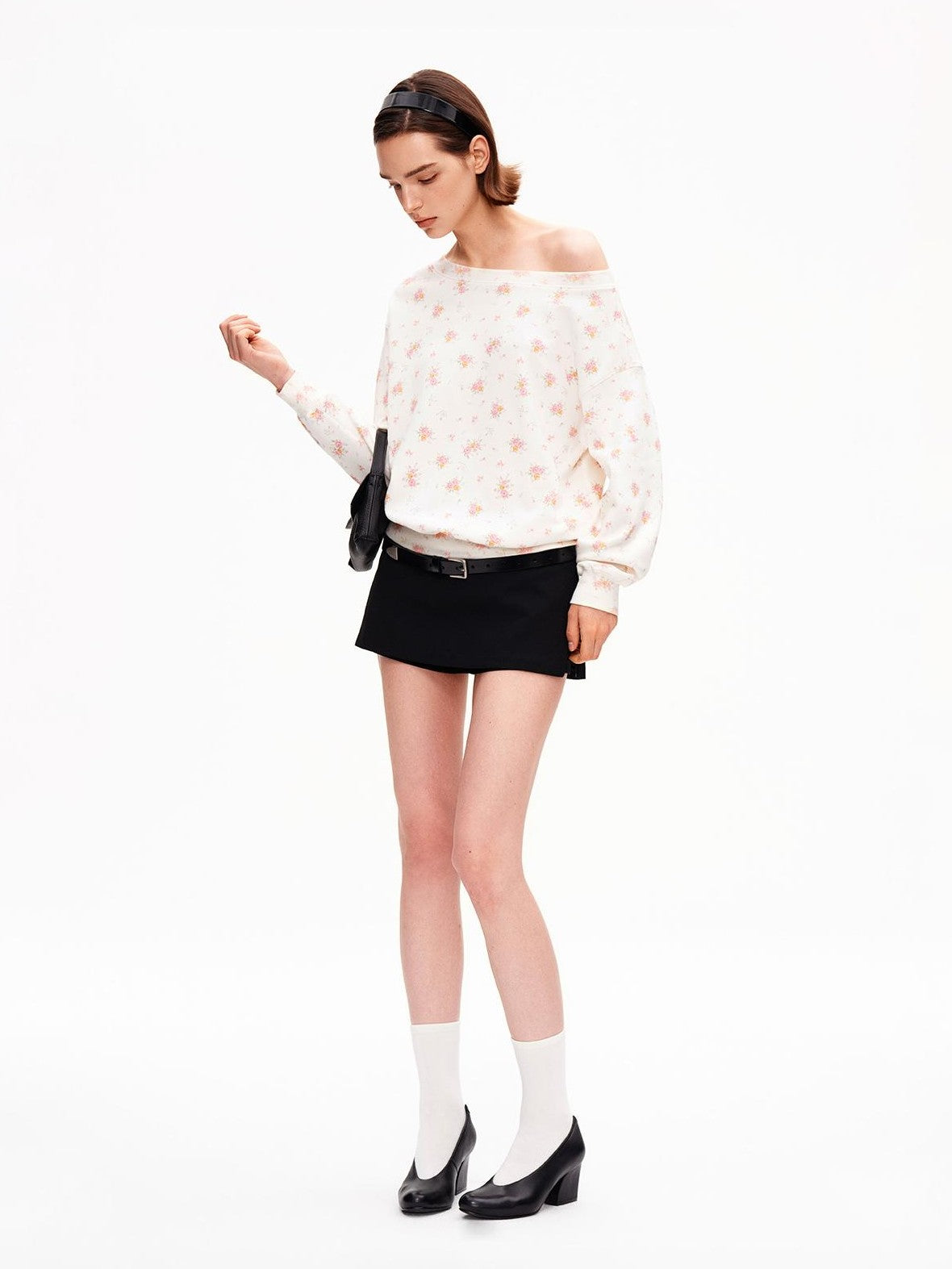 STRIKE A POSE One Shoulder Floral Print Women&