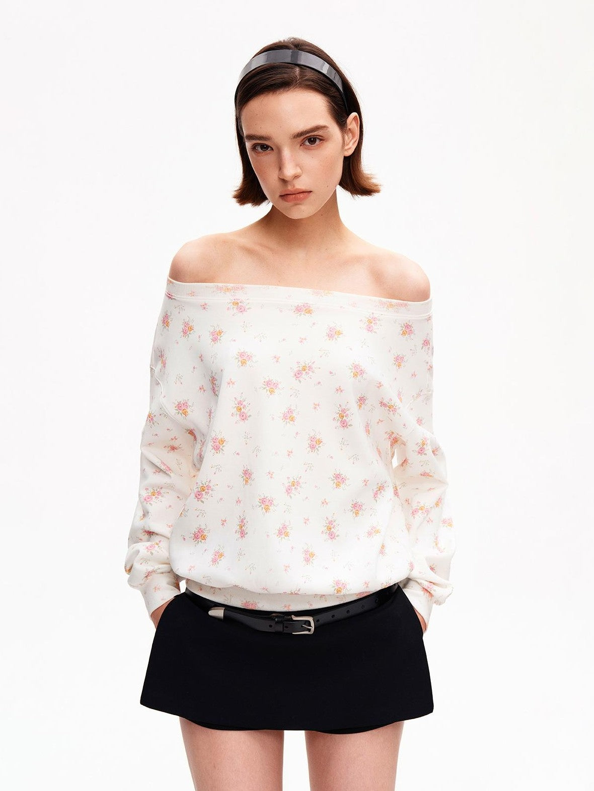 STRIKE A POSE One Shoulder Floral Print Women&