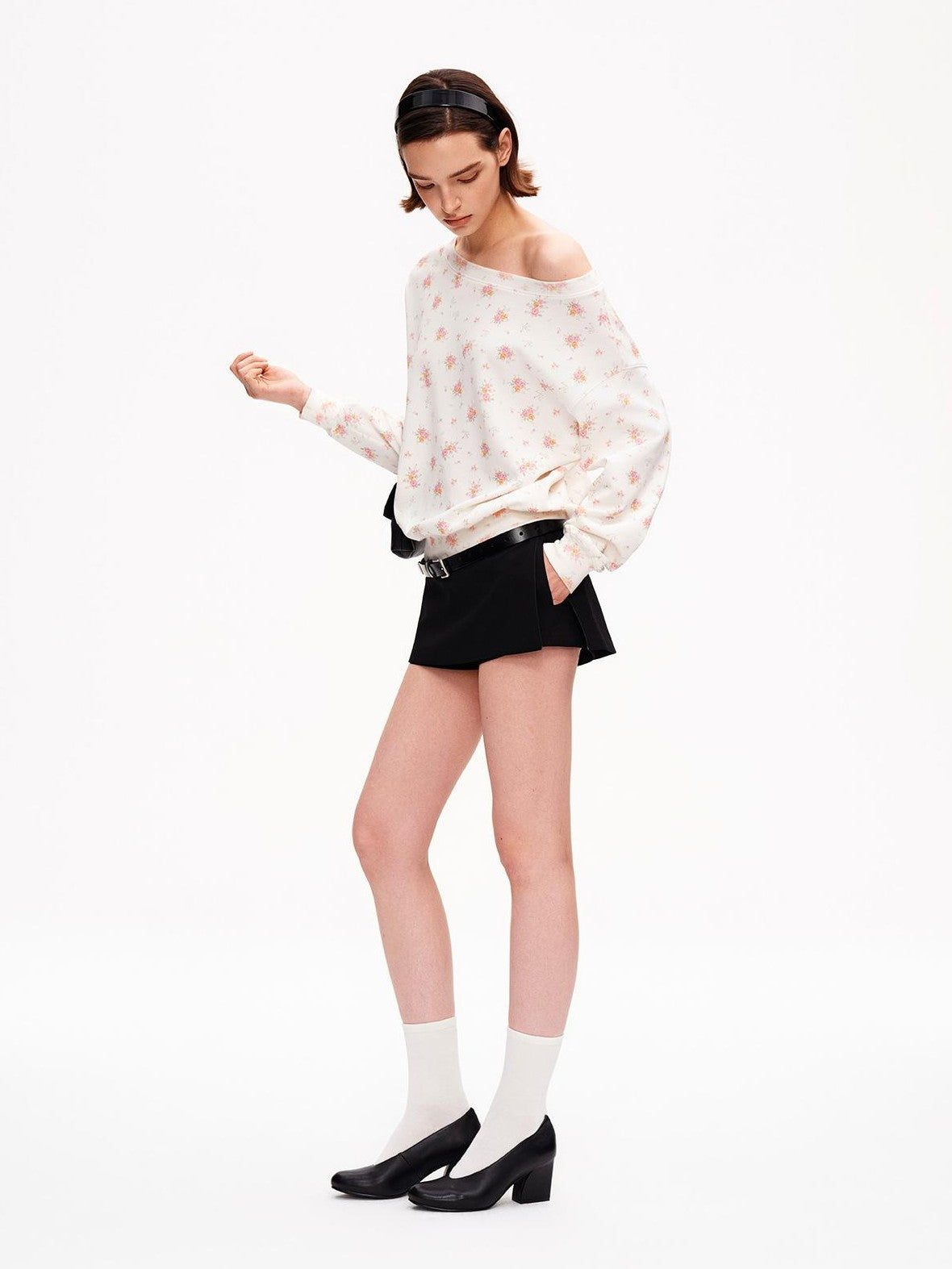 STRIKE A POSE One Shoulder Floral Print Women&