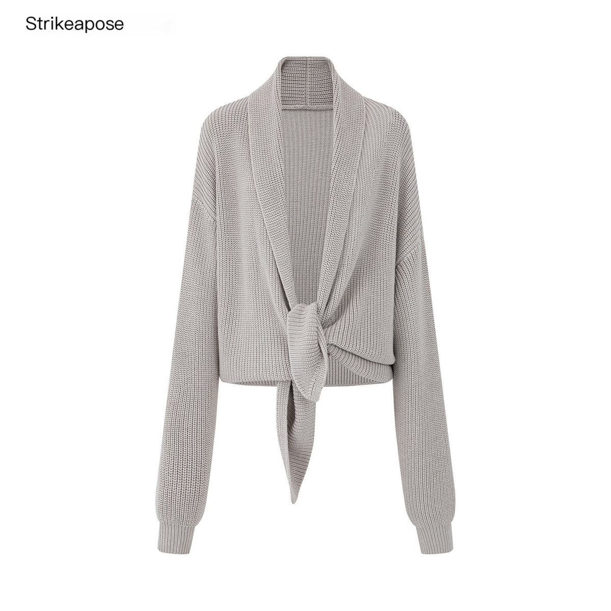 STRIKE_A_POSE_Oversized_Wool_Blend_Big_Lapel_Knit_Cardigan_Retro_Women&