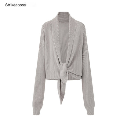 STRIKE_A_POSE_Oversized_Wool_Blend_Big_Lapel_Knit_Cardigan_Retro_Women&