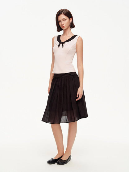 STRIKE A POSE Pink Colorblock V-neck Bow Waist Cinch High Stretch Women&