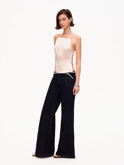 STRIKE A POSE Pink Cutout Slim Fit Waist Cinch Women&