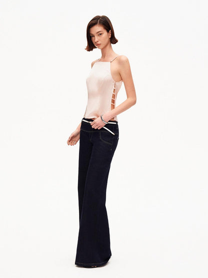 STRIKE A POSE Pink Cutout Slim Fit Waist Cinch Women&