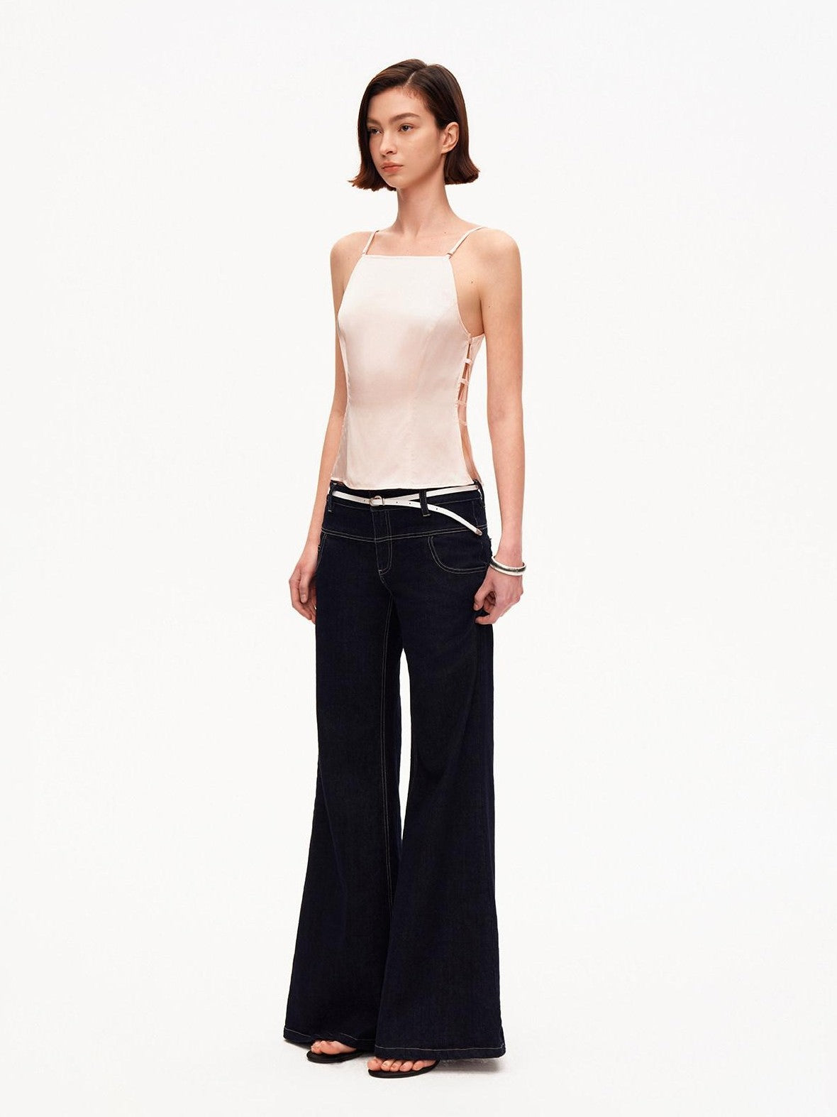 STRIKE A POSE Pink Cutout Slim Fit Waist Cinch Women&