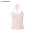 STRIKE_A_POSE_Pink_Heather_Gray_V-neck_Puff_Sleeve_Women&