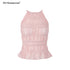 STRIKE_A_POSE_Pink_Lace_Paneled_Waist_Cinched_Cropped_Women&