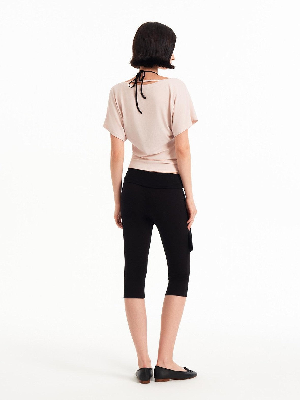 STRIKE A POSE Pink Low U Neck Drop Shoulder Ruched Women&