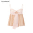 STRIKE_A_POSE_Pink_Orange_Colorblock_Bow_A_Line_Lightweight_Chiffon_Women&