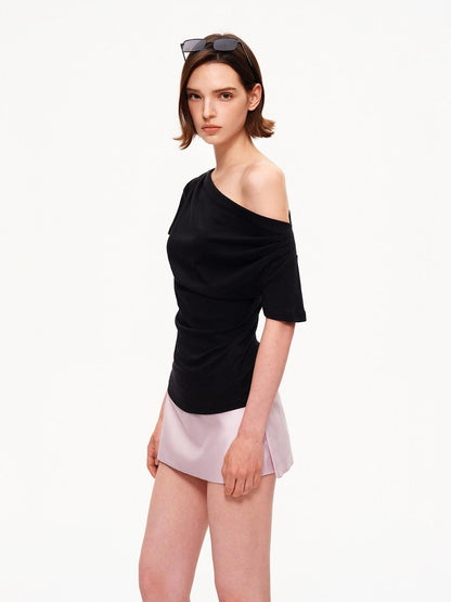 STRIKE A POSE Pink Satin Low Waist Zipper Bodycon Women&