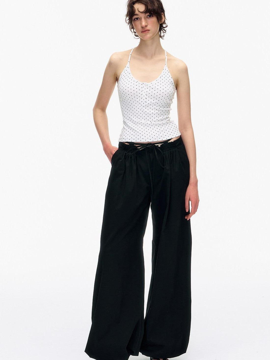 STRIKE A POSE Pleated Drawstring Tulip Cargo Women&