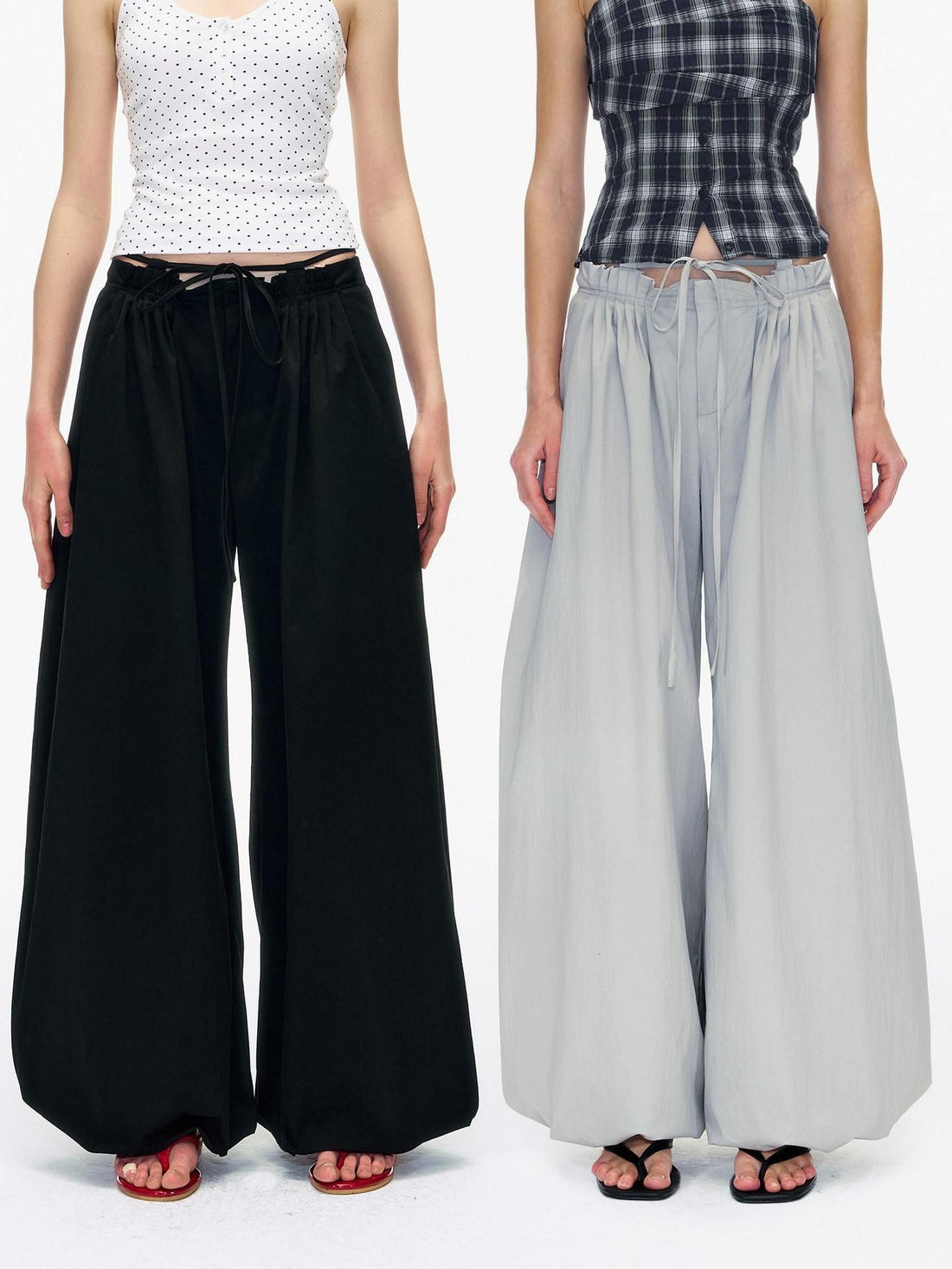 STRIKE A POSE Pleated Drawstring Tulip Cargo Women&
