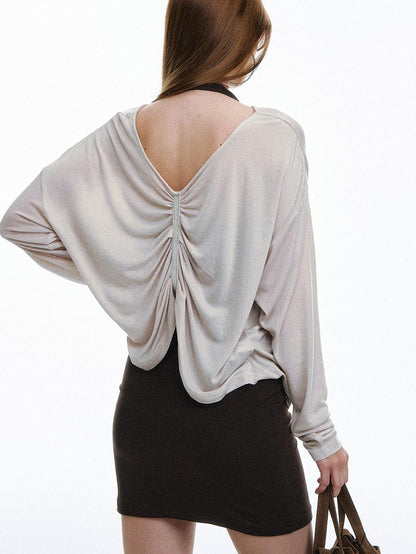STRIKE A POSE Pleated Lace V-neck Women&