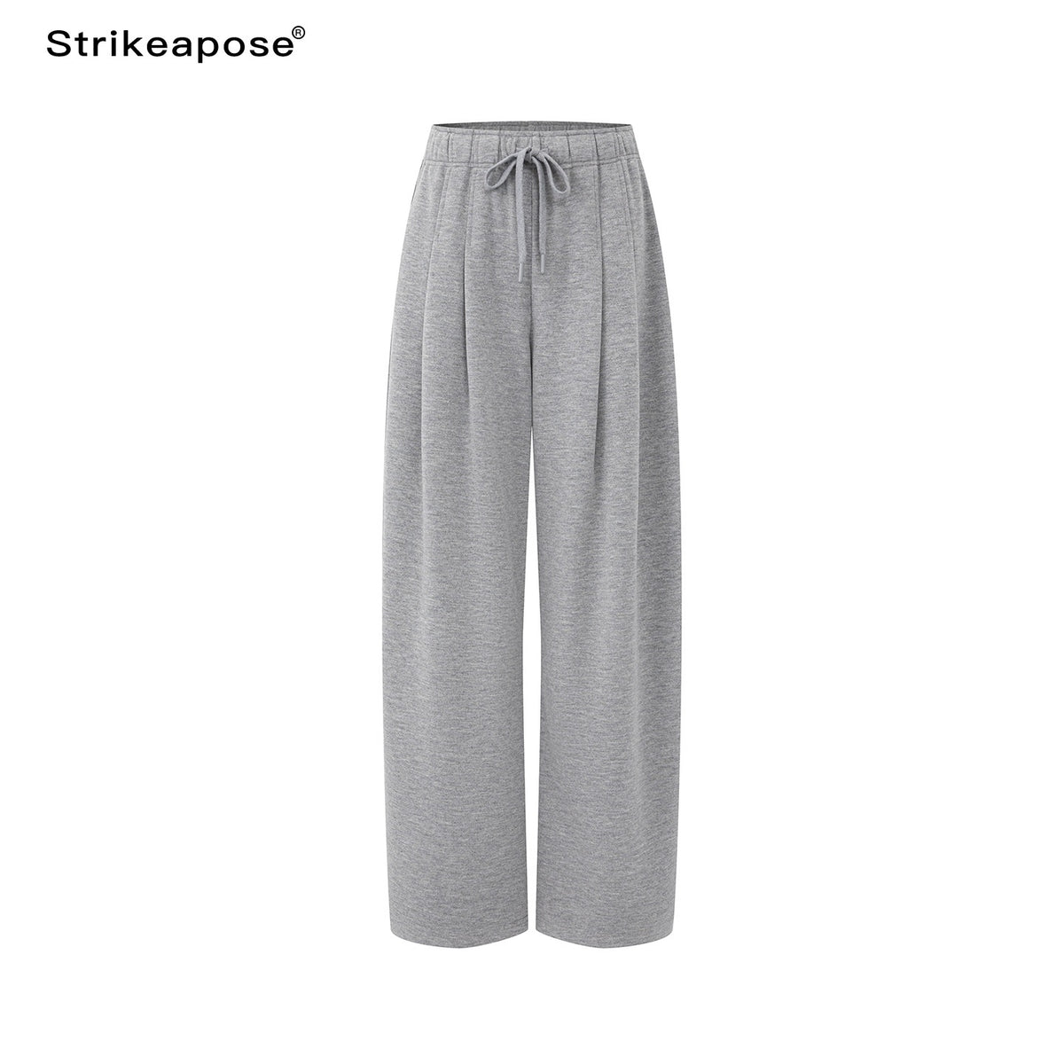STRIKE_A_POSE_Pleated_Low_Rise_Drawstring_Wide_Leg_Wool_Blend_Women&