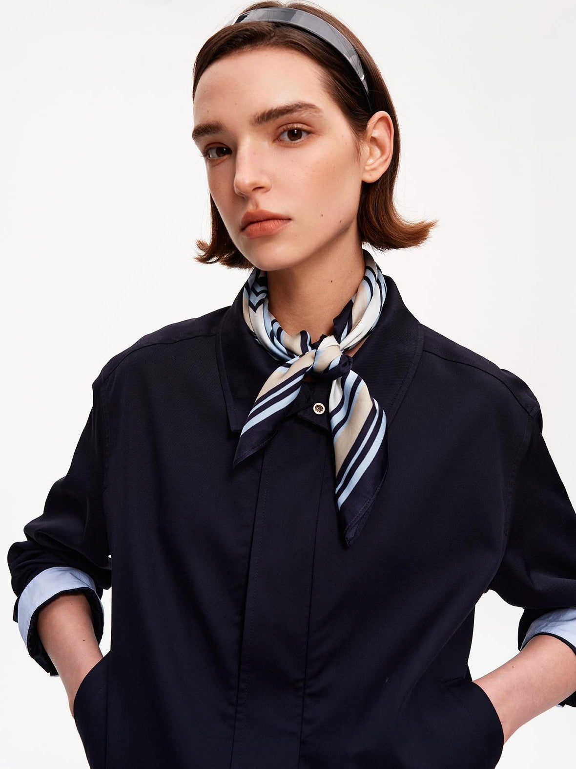 STRIKE A POSE Relaxed Fit Contrast Cuffs Modal Blend Women&