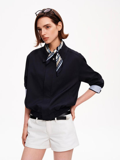 STRIKE A POSE Relaxed Fit Contrast Cuffs Modal Blend Women&