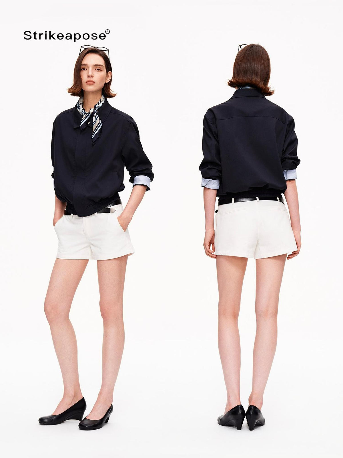 STRIKE A POSE Relaxed Fit Contrast Cuffs Modal Blend Women&