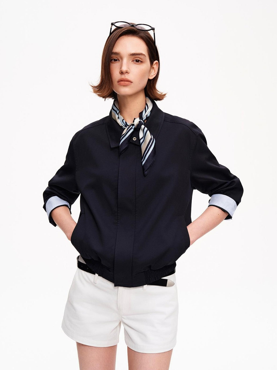 STRIKE A POSE Relaxed Fit Contrast Cuffs Modal Blend Women&