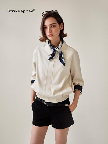 STRIKE A POSE Relaxed Fit Contrast Cuffs Modal Blend Women&