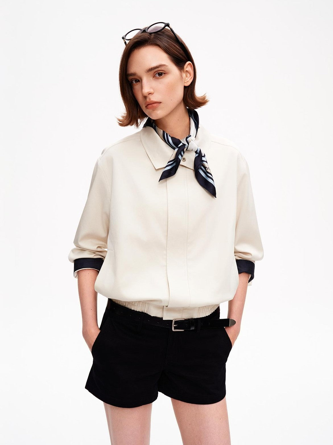 STRIKE A POSE Relaxed Fit Contrast Cuffs Modal Blend Women&