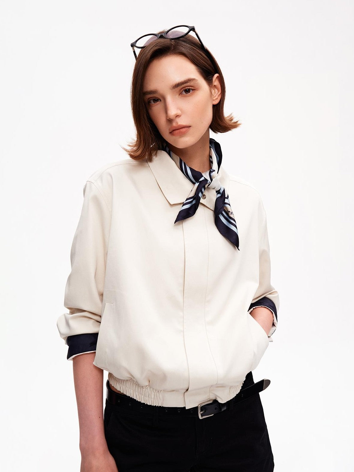 STRIKE A POSE Relaxed Fit Contrast Cuffs Modal Blend Women&