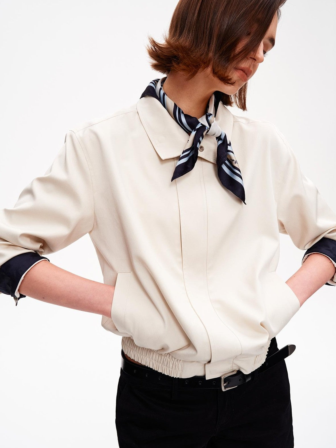STRIKE A POSE Relaxed Fit Contrast Cuffs Modal Blend Women&